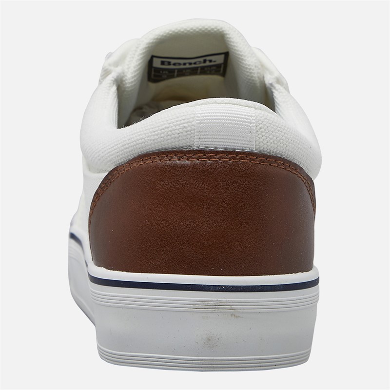 Bench Mens Donnie Canvas Trainers White
