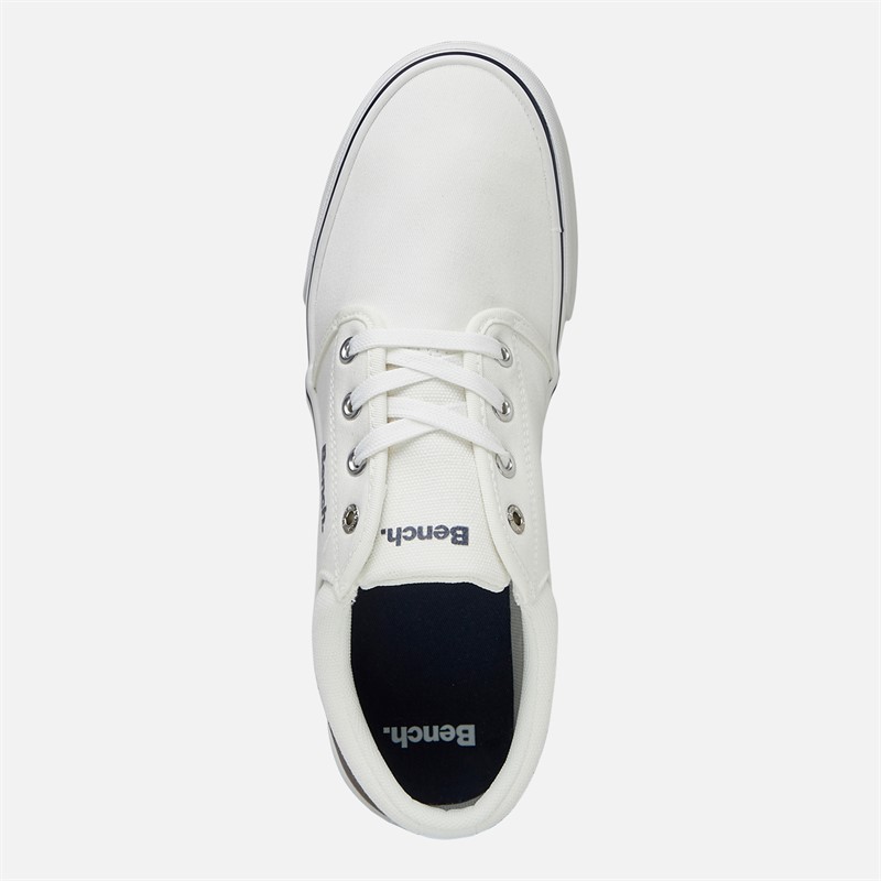 Bench Mens Donnie Canvas Trainers White