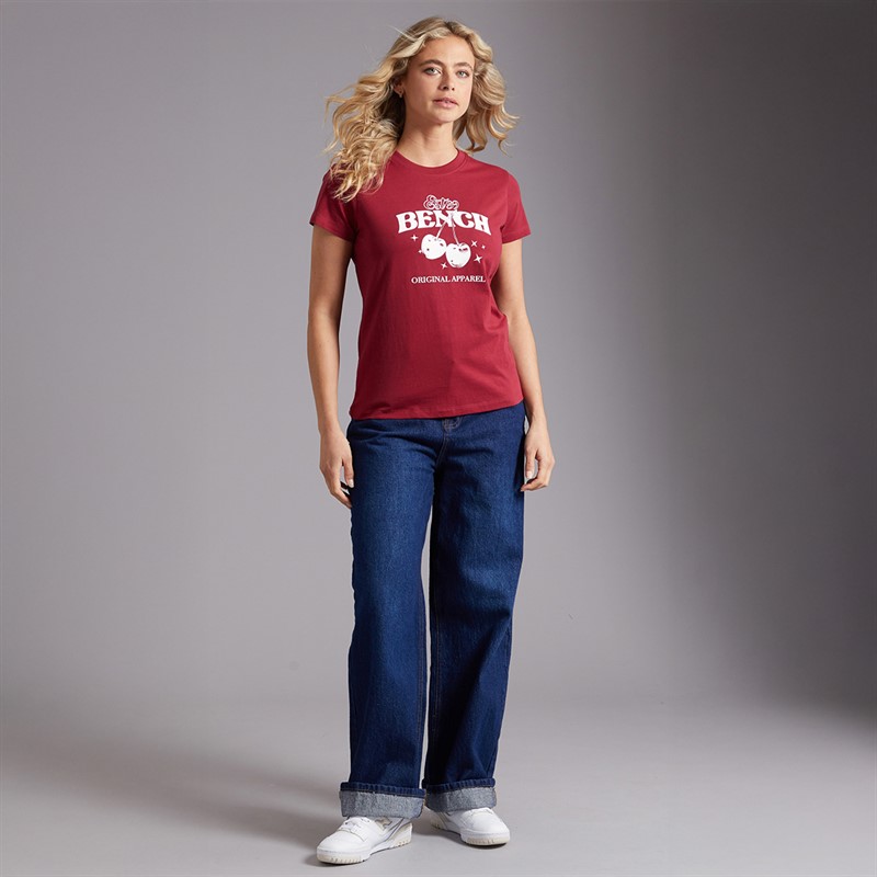 Bench Womens Sorren T-Shirt Cranberry Juice