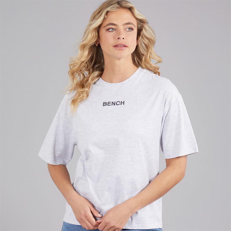 Bench Dame lilla t-shirt Ice Grey Marl