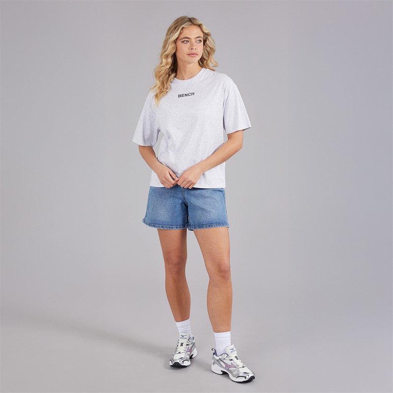 Bench Dame lilla t-shirt Ice Grey Marl