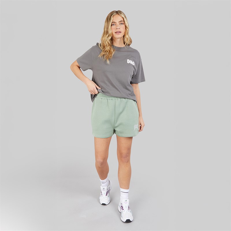 Bench Womens Loanne Fleece Shorts Sage Green