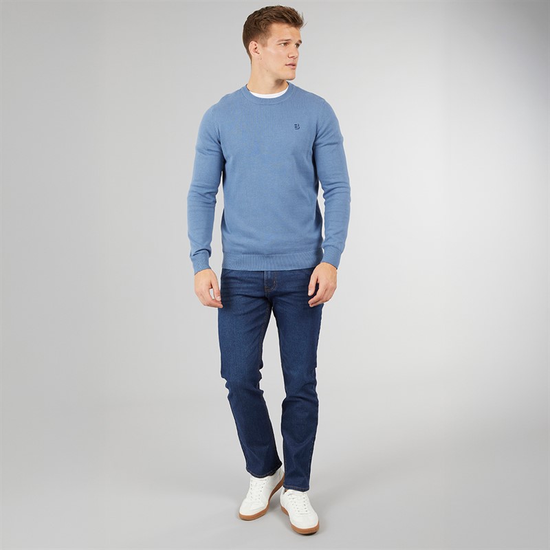 Bench Mens Vallo Crew Neck Jumper Slate Blue