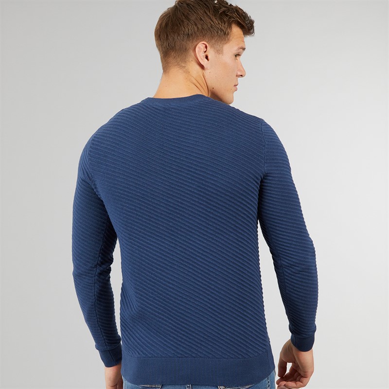 Bench Mens Celto Crew Neck Jumper Navy