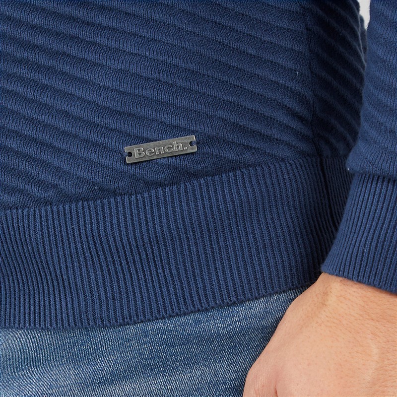 Bench Mens Celto Crew Neck Jumper Navy