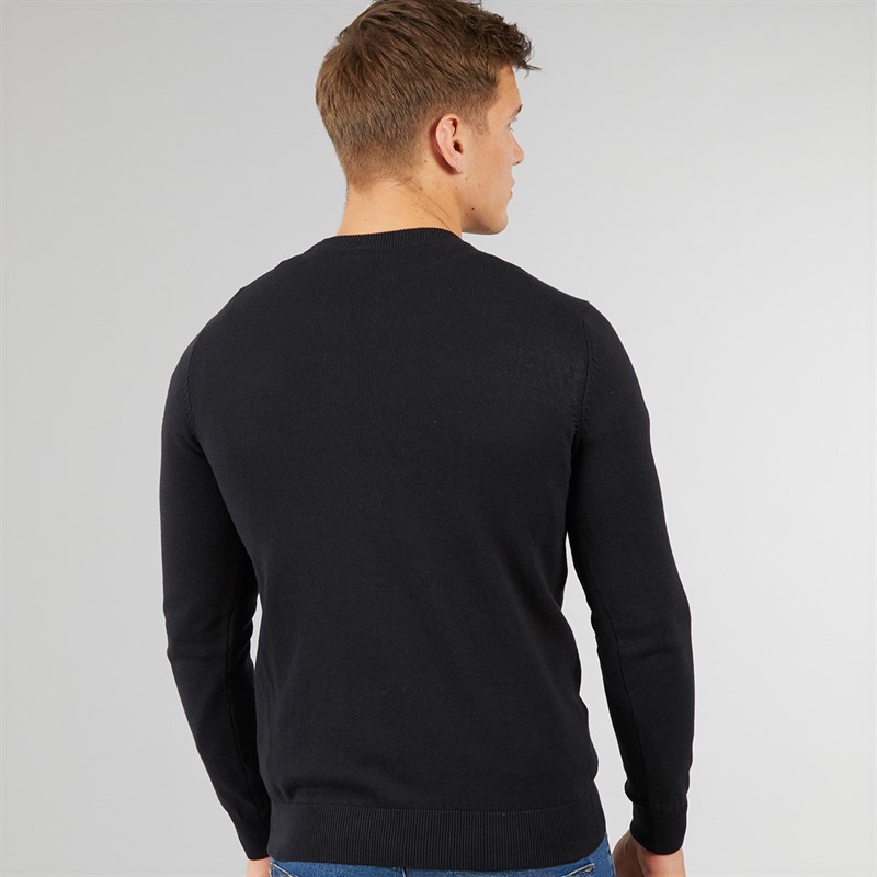 Bench Mens Vallo Crew Neck Jumper Black