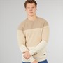 Bench Mens Crono Gradient Crew Neck Jumper Stone