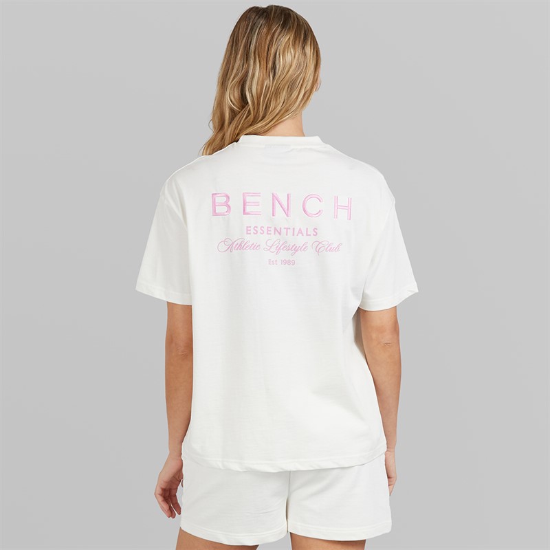 Bench Womens Tisyn T-Shirt And Shorts Set Winter White