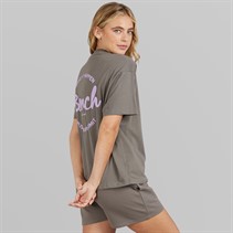 Bench Womens Lumee T-Shirt And Shorts Set Charcoal