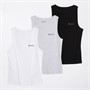 Bench Womens Chrissa Three Pack Vests Grey Marl/Black/White
