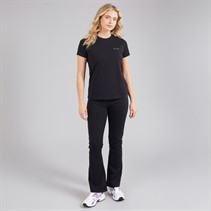 Bench Womens Heatha Crew T-Shirt And Flared Leggings Set Black