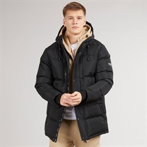 Bench Mens Bovero Padded Parka Jacket A Black