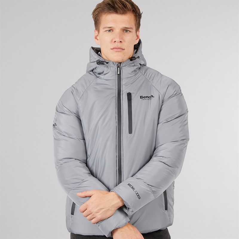 Bench Mens Rafera Padded Jacket Steel Grey