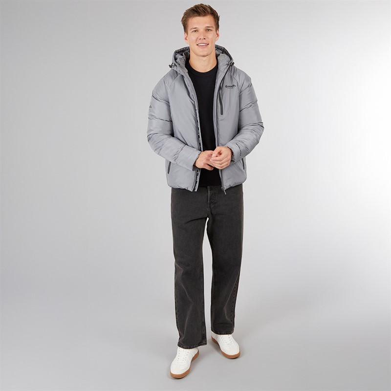 Bench Mens Rafera Padded Jacket Steel Grey