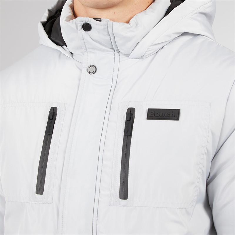 Bench Mens Loderi Padded Jacket Light Grey