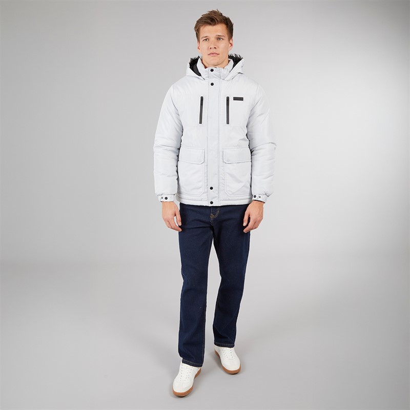 Bench Mens Loderi Padded Jacket Light Grey