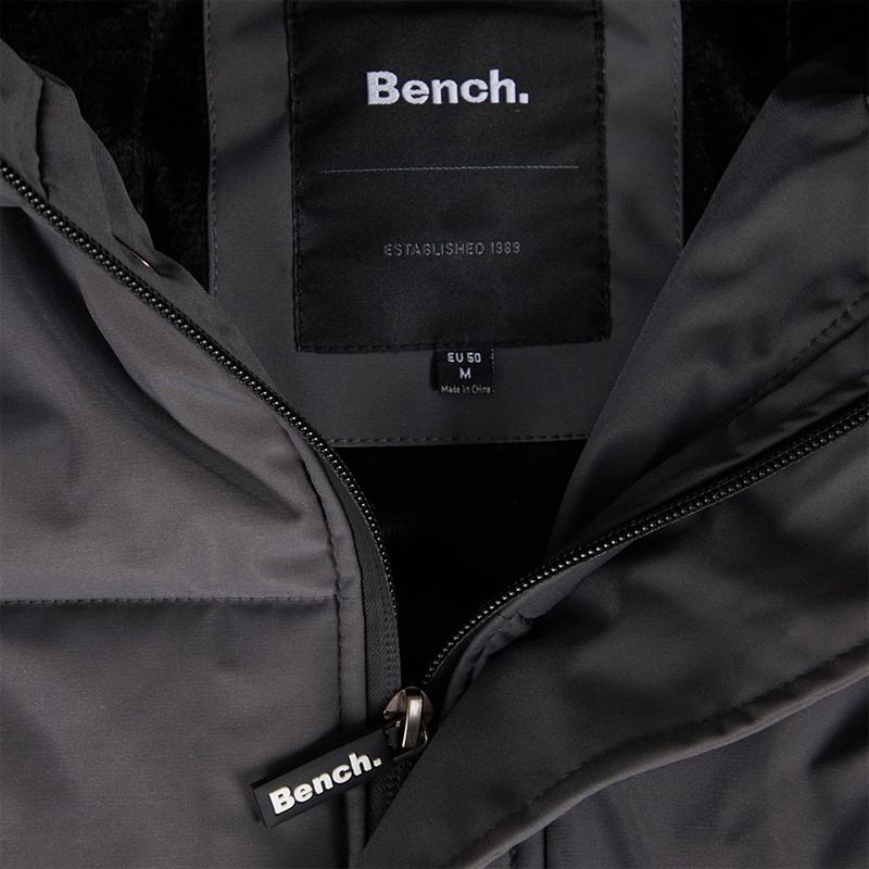 Bench Mens Voroni Padded Jacket Dark Grey