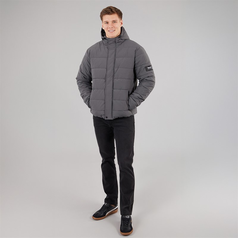 Bench Mens Voroni Padded Jacket Dark Grey