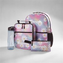 Bench Girls Backpack And Accessories Set Pastel Rainbow With Daisy Print