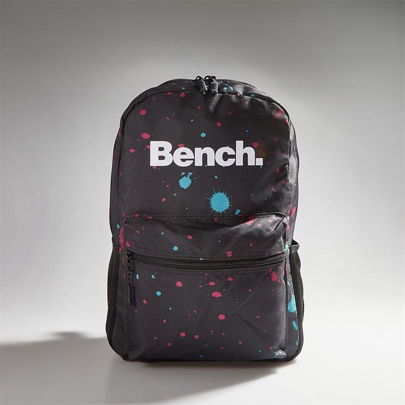 Bench Kids Backpack Black/Turquoise/Magenta Splatter