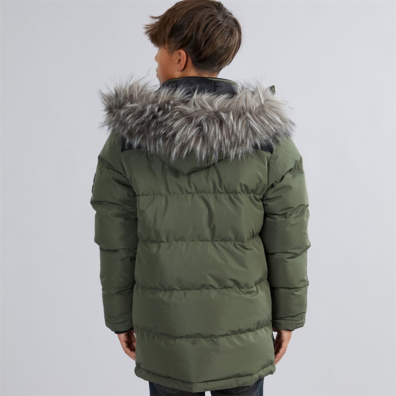 Bench Boys Propp Padded Parka Coat Khaki