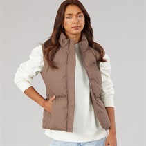 Bench Womens Kloh Puffer Gilet Light Brown