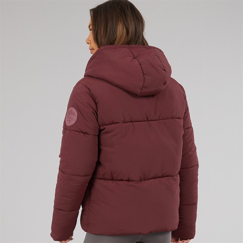 Bench Womens Alene Puffer Coat Cherry Lacquer