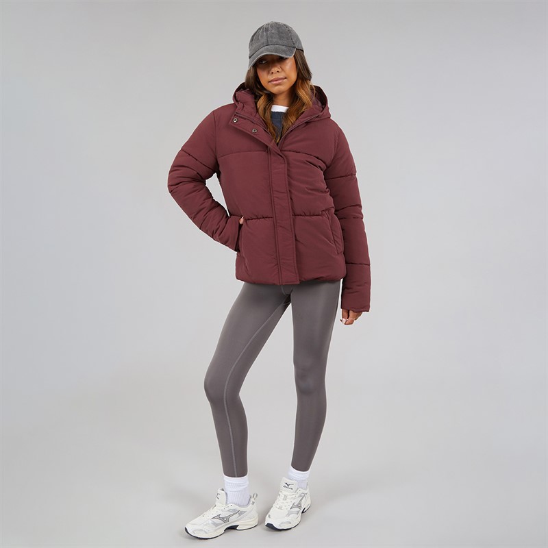 Bench Womens Alene Puffer Coat Cherry Lacquer