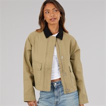 Bench Womens Tayah Cropped Length Utility Coat Beige