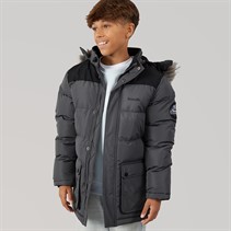 Bench Boys Propp Padded Parka Coat Steel Grey