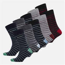 Bench Mens Ten Pack Dress Socks Black/Charcoal Marl/Grey Marl/Navy