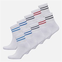 Bench Mens Ten Pack Quarter Socks White
