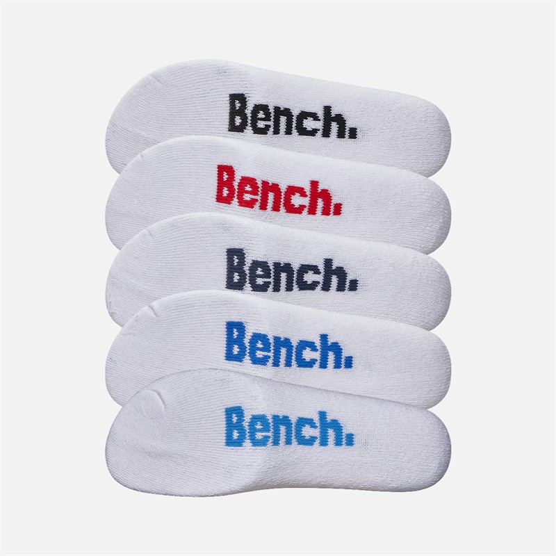 Bench Mens Ten Pack Quarter Socks White