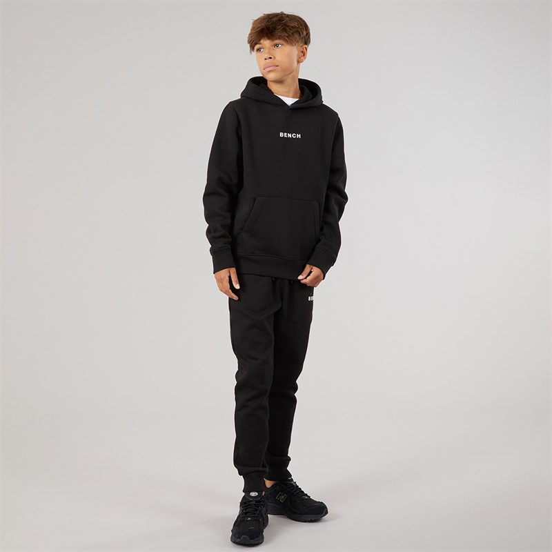 Bench Boys Crugyll Hoodie And Joggers Tracksuit Black