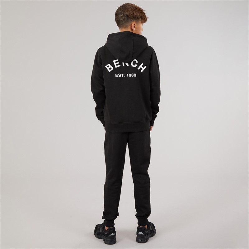 Bench Boys Crugyll Hoodie And Joggers Tracksuit Black