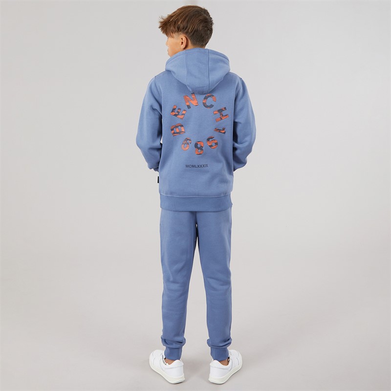 Bench Boys Ipolter Hoodie And Joggers Tracksuit Mid Blue