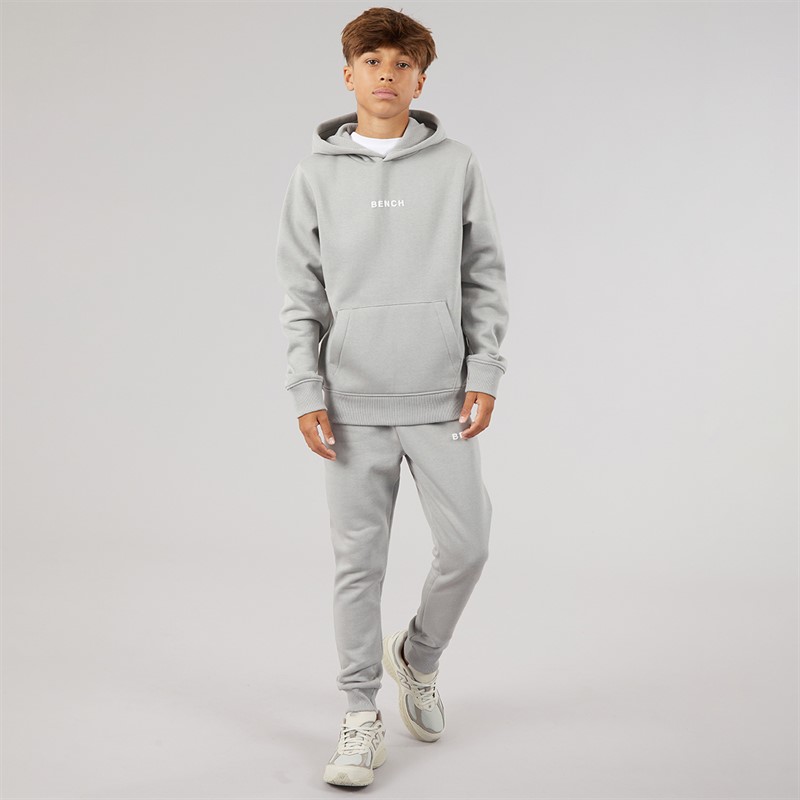 Bench Boys Crugyll Hoodie And Joggers Tracksuit Circular Grey
