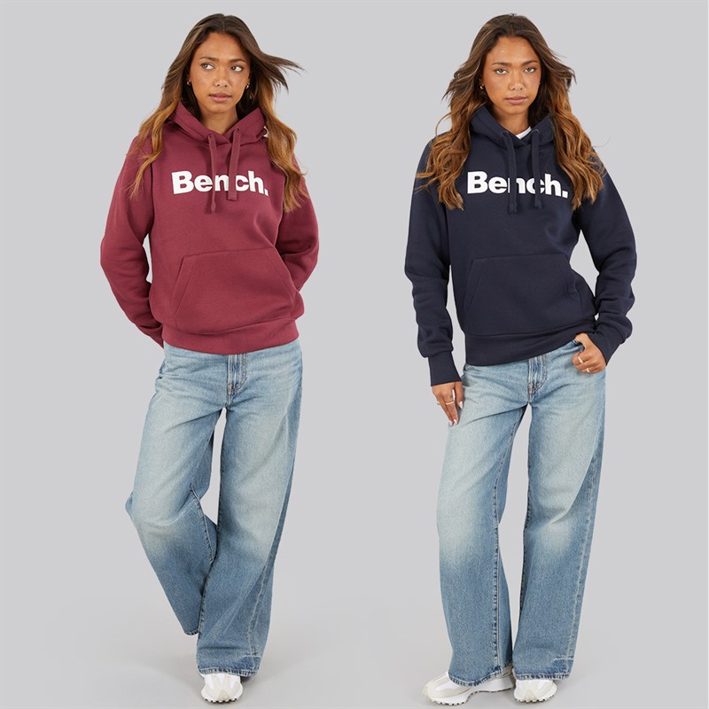 Bench Womens Tirra Two Pack Hoodies Navy/Cherry Lacquer