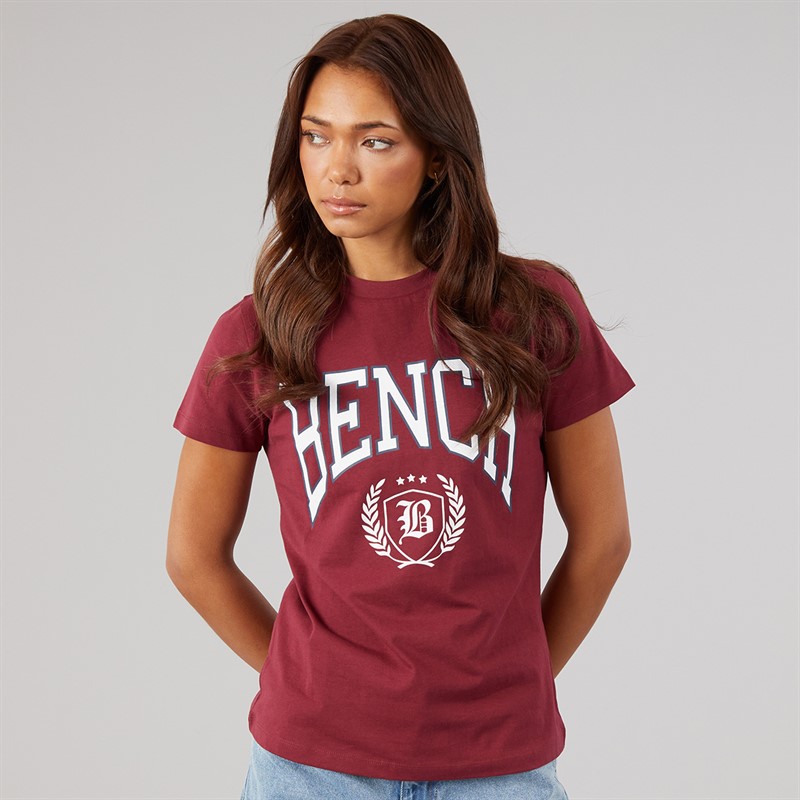 Bench Womens Ishra Three Pack T-Shirts Grey Marl/Cordovan/Navy