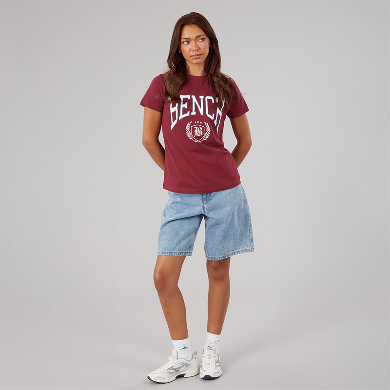 Bench Womens Ishra Three Pack T-Shirts Grey Marl/Cordovan/Navy
