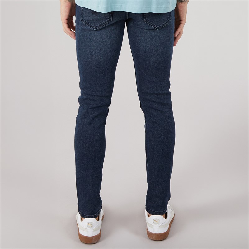 Bench Mens Tedder Slim Jeans Dark Indigo Wash