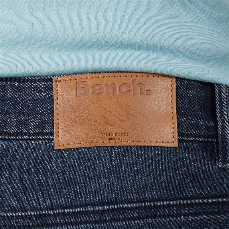 Bench Mens Tedder Slim Jeans Dark Indigo Wash