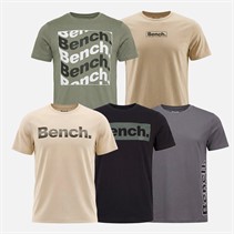 Bench Mens Vivita Five Pack Graphic T-Shirts Mixed
