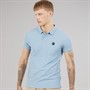 Bench Mens Nyrus Textured Polo Shirt Steel Blue