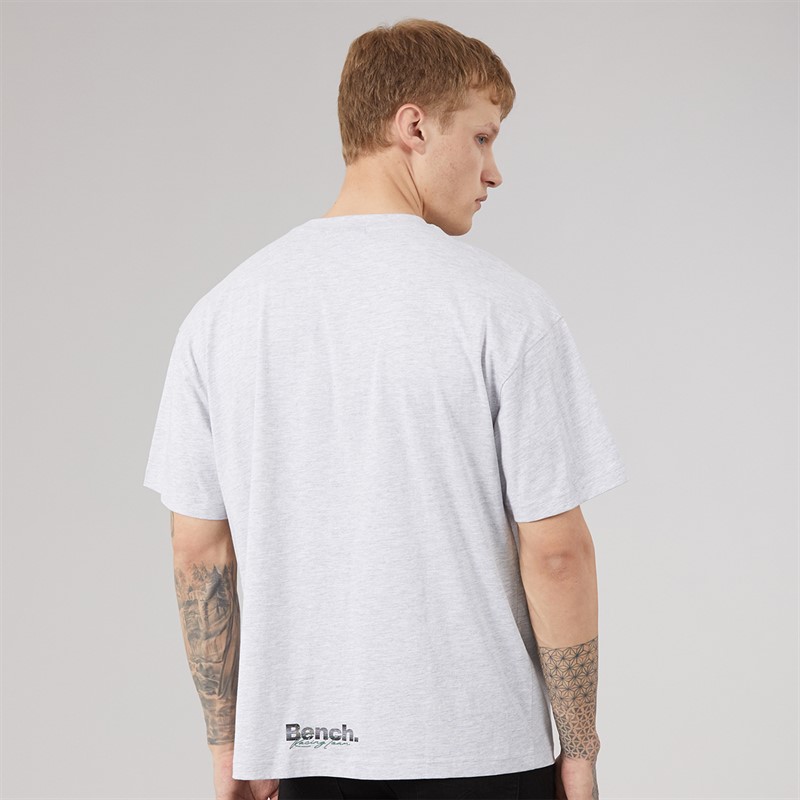Bench Mens Alvera Oversized T-Shirt Light Grey Marl Lt Grey Marl
