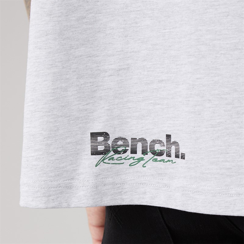 Bench Mens Alvera Oversized T-Shirt Light Grey Marl Lt Grey Marl