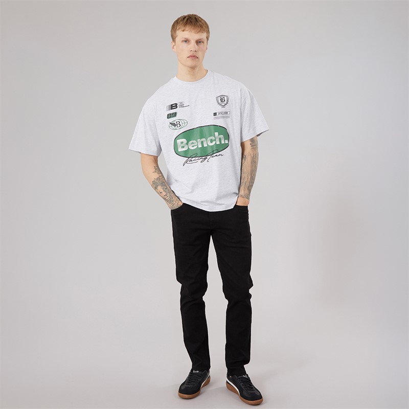 Bench Mens Alvera Oversized T-Shirt Light Grey Marl Lt Grey Marl