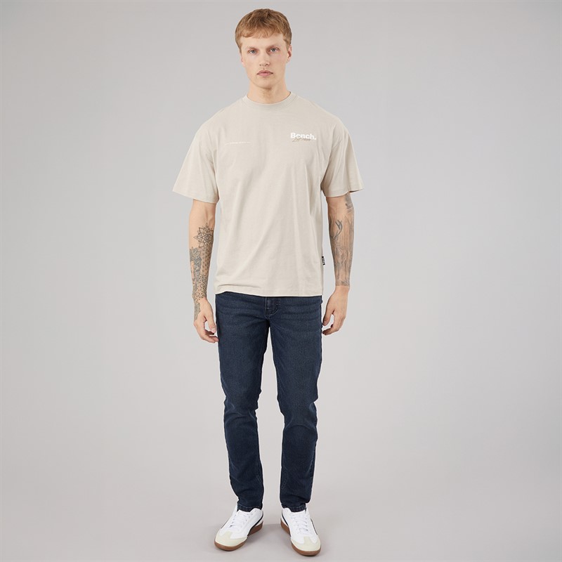 Bench Mens Terlon Oversized T-Shirt Stone Grey