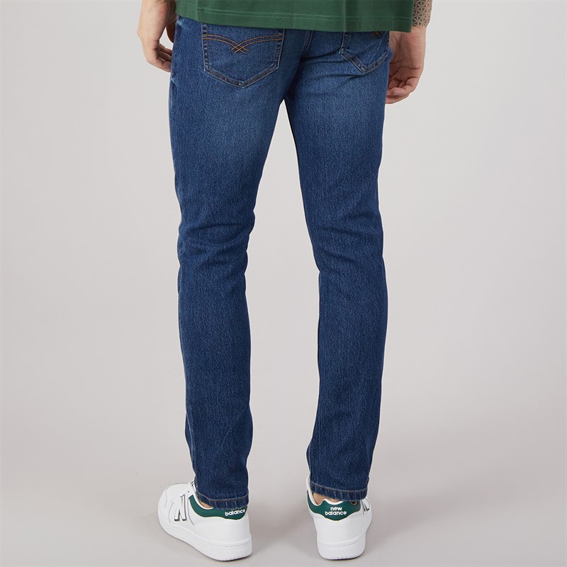 Bench Mens Tedder Slim Jeans Mid Blue Wash