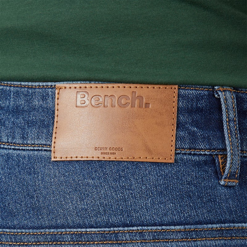 Bench Mens Tedder Slim Jeans Mid Blue Wash
